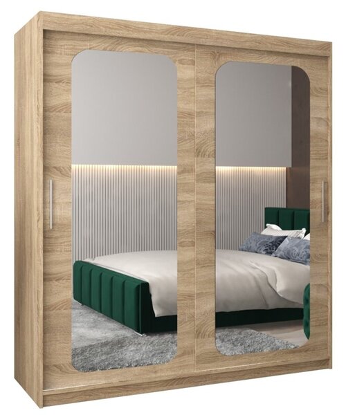 Szafa przesuwna garderoba Promo T3 180 wys. 200 cm sonoma + sonoma