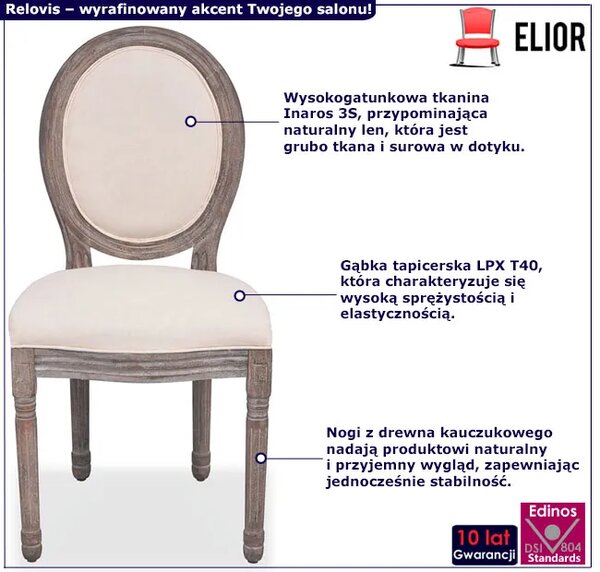 4 sztuki tapicerowanych krzeseł R9-B90