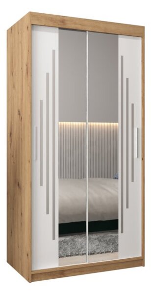 Szafa przesuwna garderoba York 1 100 wys. 200 cm artisan + biaÅy
