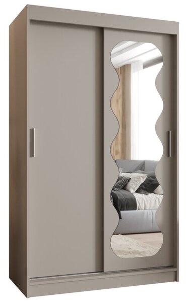 Szafa przesuwna z lustrem garderoba Spoti 120 wys. 200 cm kaszmir
