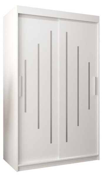 Szafa przesuwna garderoba York 120 wys. 200 cm biaÅy + biaÅy