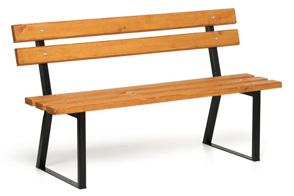 Ławka parkowa STANDARD z oparciem 1+1 GRATIS, 1500 mm, limba