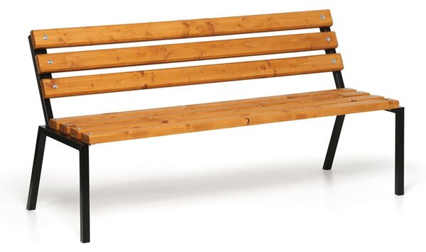 Ławka na zewnątrz STACK, sztaplowana, z oparciem, 1+1 GRATIS, 1500 mm, limba