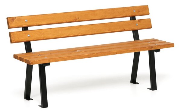 Ławka na zewnątrz WOODY z oparciem 1+1 GRATIS, 1500 mm, limba