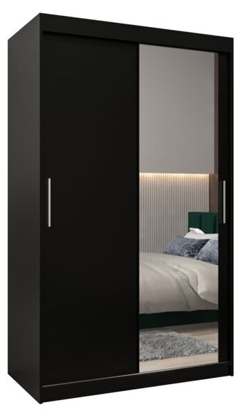 Szafa przesuwna garderoba Tokyo 2 120 wys. 200 cm czarny + czarny