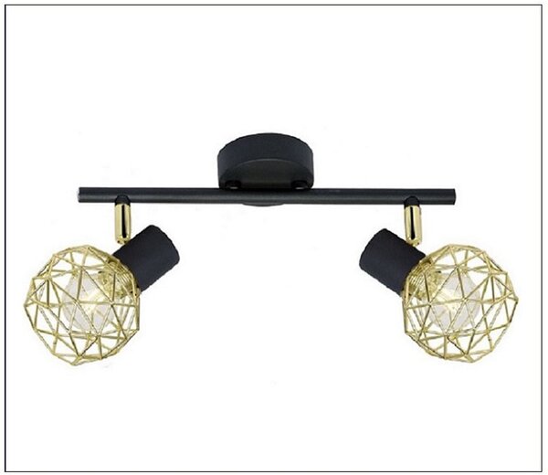 Podwójna industrialna lampa sufitowa na listwie - 3X V087 W6-B99