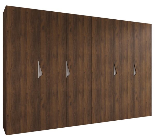 Szafa uchylna otwierana Sandi 1 300 (2x150) wys. 202 cm orzech warmia + u. kaszmir