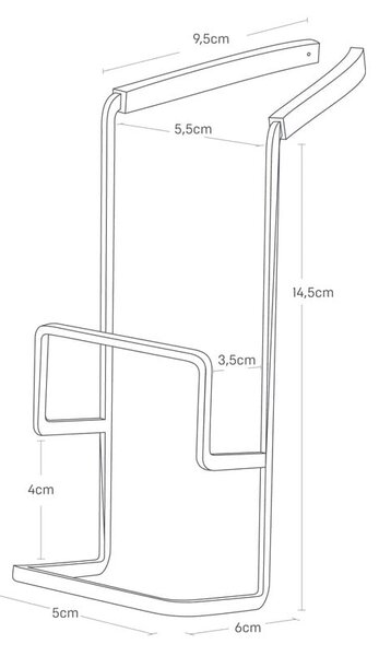 Wiszący metalowy uchwyt na gąbkę Tower – YAMAZAKI