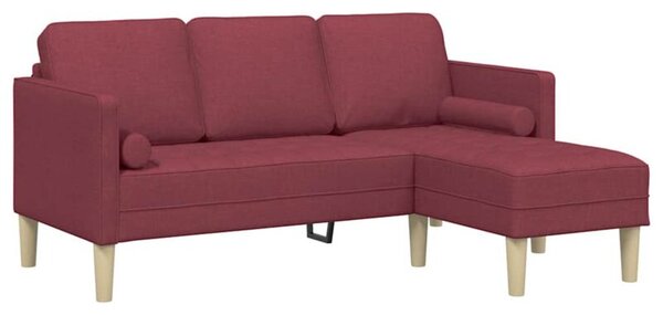 Zestaw sof z poduszkÄ czerwone wino 173 x 131 x 67 cm poliester