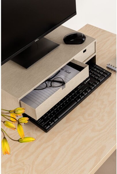 Kartonowy organizer na dokumenty z szufladką Ted Canvas Paper Laminate – Bigso
