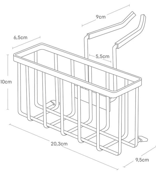 Wiszący metalowy uchwyt na gąbkę – YAMAZAKI