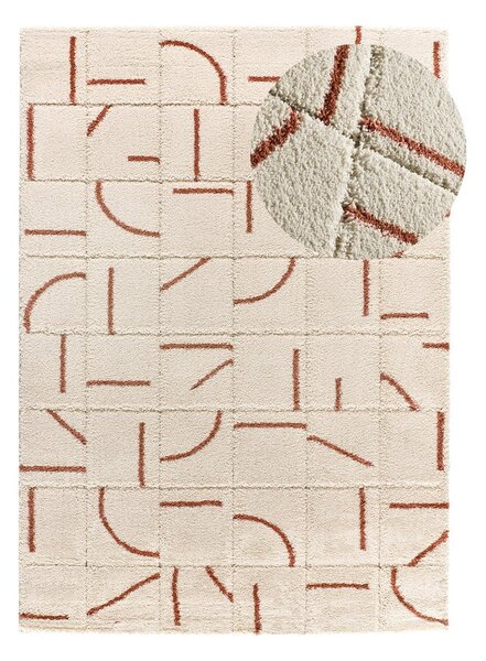 Ceglasto-kremowy dywan 160x230 cm Brenda – Universal