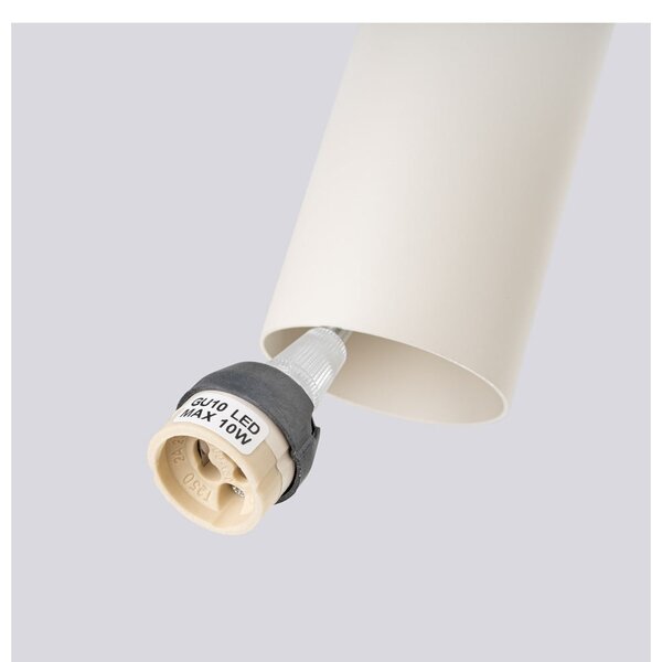 Kremowa lampa wisząca ø 19,5 cm Castro – Sollux