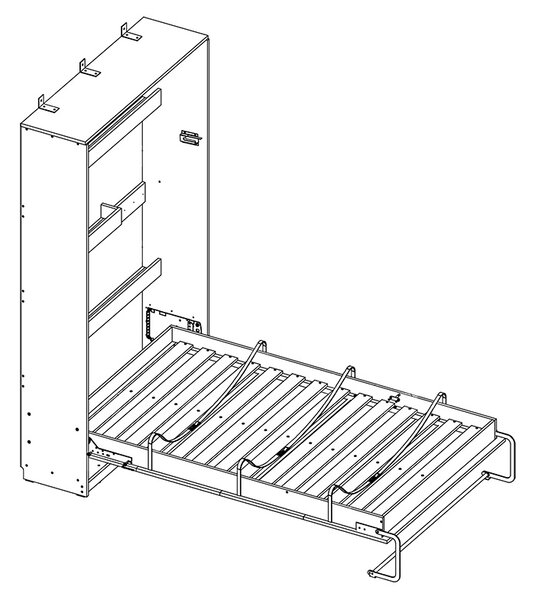 Półkotapczan Basic 140x200 pionowy - dąb sonoma jasny