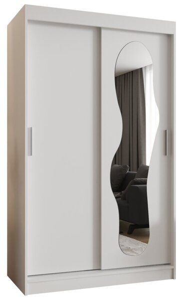 Szafa przesuwna z lustrem garderoba Ultra 120 wys. 200 cm biaÅy