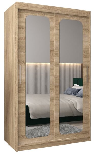 Szafa przesuwna garderoba Promo T3 120 wys. 200 cm sonoma + sonoma