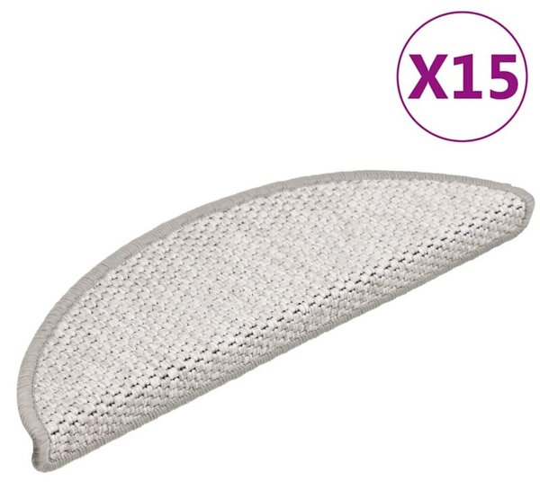 Samoprzylepne nakÅadki na schody 15 szt., 56x17x3 cm, platynowe
