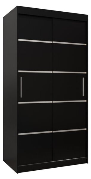 Szafa przesuwna garderoba Verona 1 100 wys. 200 cm czarny + czarny