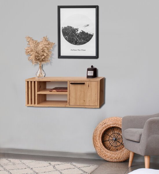 Konsola "LAMELLO" dąb artisan 80cm, wisząca