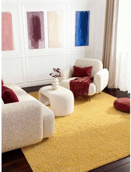 Żółty dywan z materiału bouclé tkany ręcznie 160x230 cm Notting Hill Portobello – Ted Baker