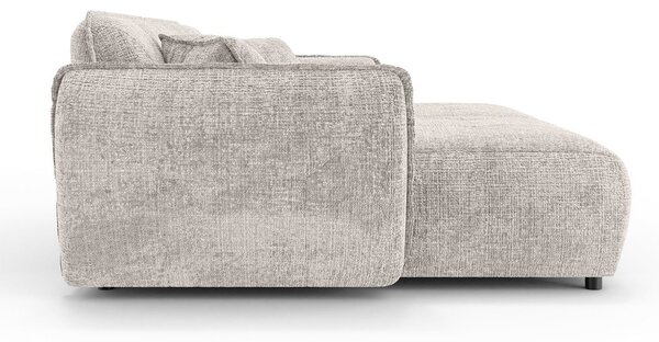 Beżowa sofa z tkaniny szenilowej z szezlongiem 252 cm Nelia Big – Ropez