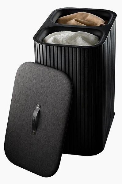 Czarny bambusowy kosz na pranie 2x45 l Tota Luxe – Joseph Joseph