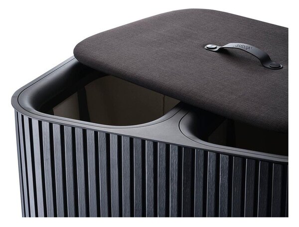 Czarny bambusowy kosz na pranie 2x45 l Tota Luxe – Joseph Joseph