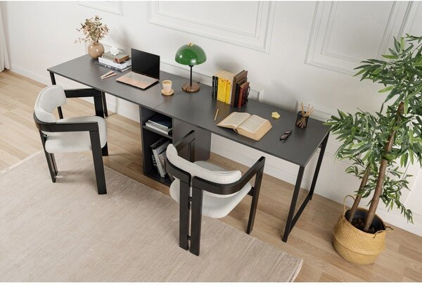 Biurko z matowym wykończeniem 60x240 cm Twin – Kalune Design