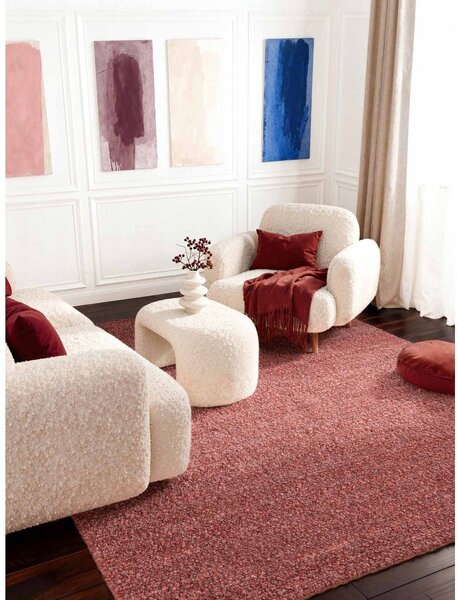 Ciemnoróżowy dywan z materiału bouclé tkany ręcznie 160x230 cm Notting Hill Portobello – Ted Baker