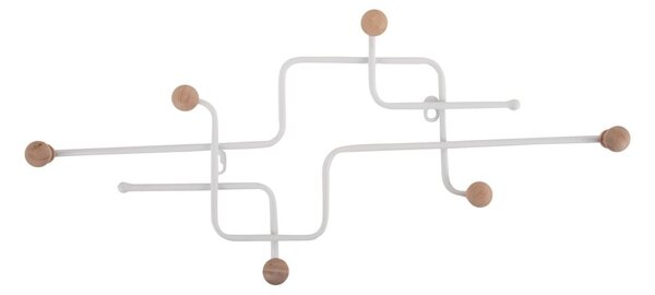 Biały metalowy wieszak ścienny 60,5 cm Metro – PT LIVING
