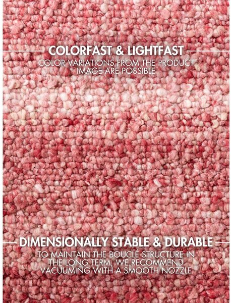 Ciemnoróżowy dywan z materiału bouclé tkany ręcznie 160x230 cm Notting Hill Portobello – Ted Baker