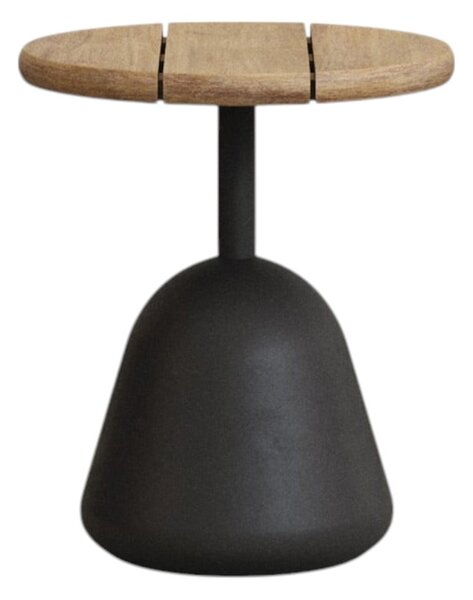 Czarno-naturalny okrągły stolik z blatem z drewna akacjowego ø 43 cm Saura – Kave Home