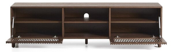 Ciemnobrązowa szafka pod TV w dekorze orzecha 180x49,5x42,5 cm Beyla – Kave Home