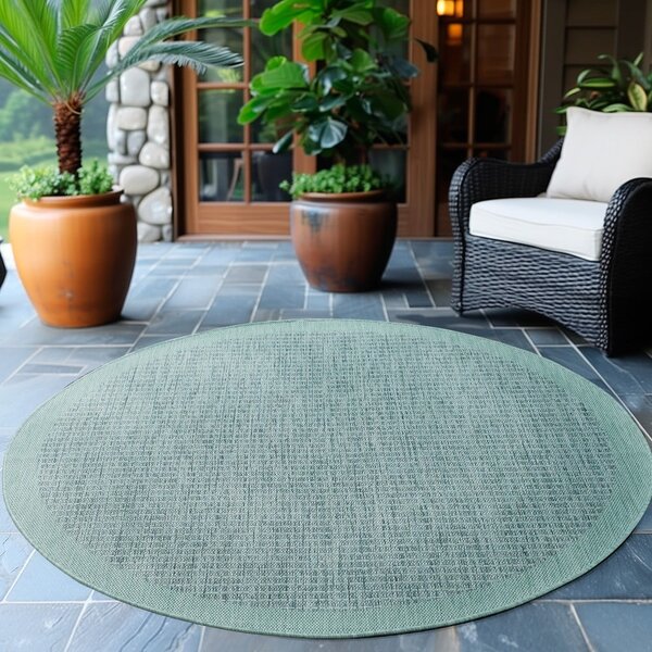 Niebieski okrągły dywan odpowiedni na zewnątrz ø 120 cm Giza 1410 – Ayyildiz Carpets