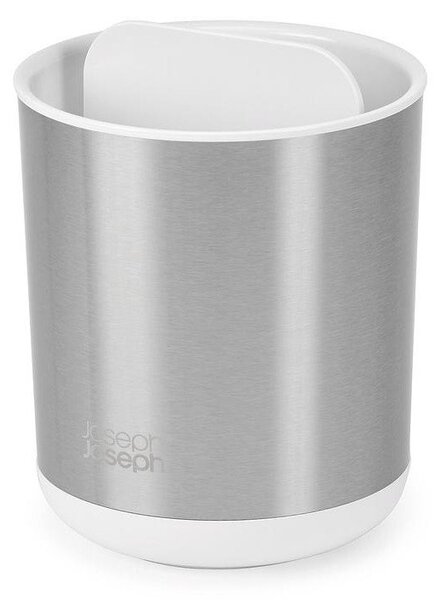 Kubek na szczoteczki do zębów ze stali nierdzewnej w kolorze srebra Duo Steel – Joseph Joseph