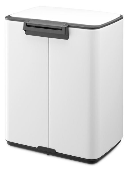 Biały stalowy kosz na śmieci z pedałem 12 l Bo – Brabantia