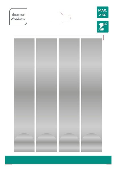Wiszące metalowe haczyki w kolorze srebra z połyskiem zestaw 4 szt. Fixeo – douceur d'intérieur