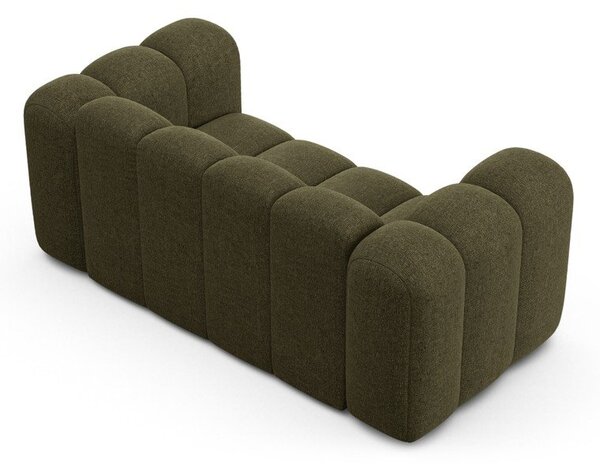 Zielona sofa z tkaniny szenilowej 170 cm Lupine – Micadoni