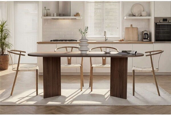 Stół w dekorze orzecha 90x200 cm Sabella – Kalune Design