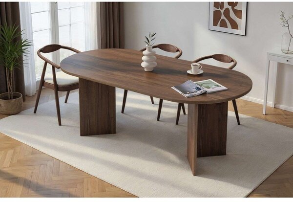 Stół w dekorze orzecha 90x200 cm Sabella – Kalune Design