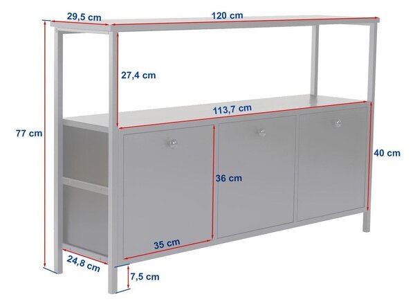 Konsola w dekorze orzecha w ciemnym naturalnym kolorze 29,5x120 cm Solace – Kalune Design