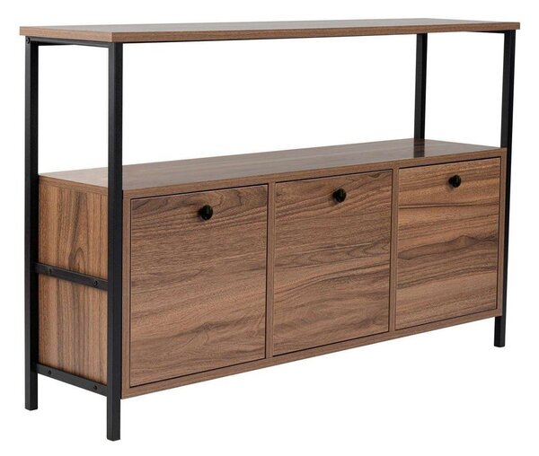 Konsola w dekorze orzecha w ciemnym naturalnym kolorze 29,5x120 cm Solace – Kalune Design