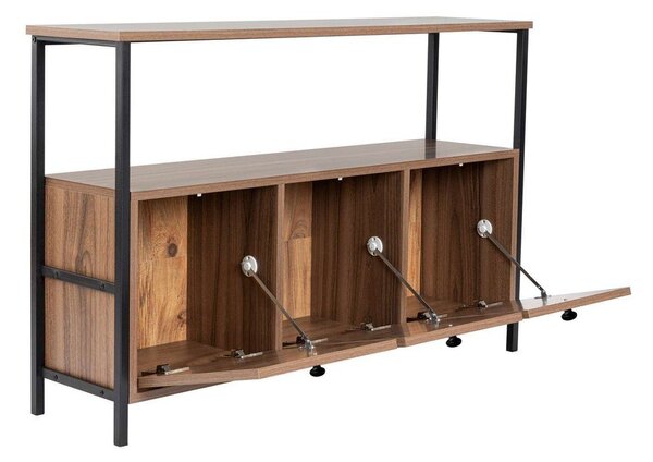 Konsola w dekorze orzecha w ciemnym naturalnym kolorze 29,5x120 cm Solace – Kalune Design