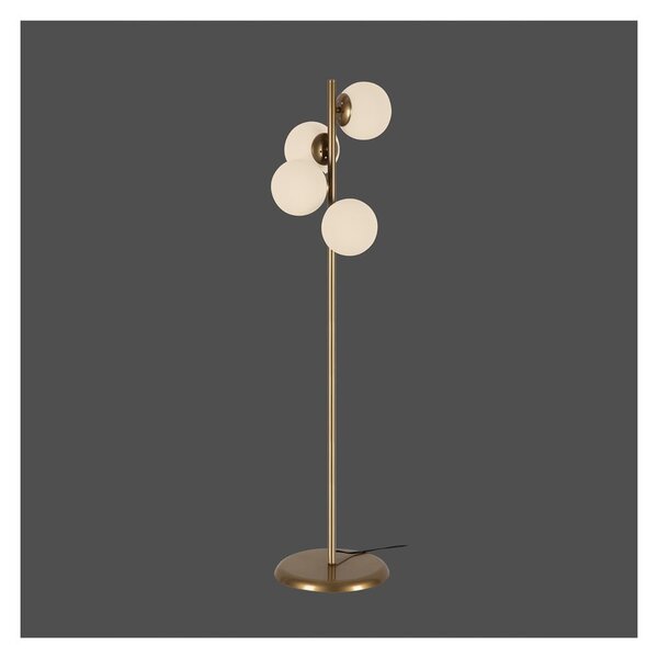 Lampa stojąca w kolorze złota Squid Lighting Owl, wys. 130 cm