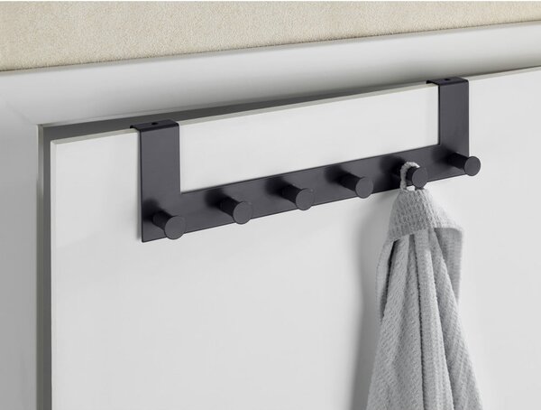 Czarny metalowy wieszak na drzwi 39 cm Celano – Wenko