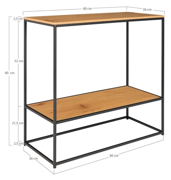 Konsola z blatem w dekorze dębu 80x36 cm Vita – House Nordic