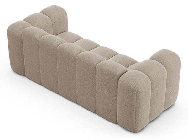 Beżowa sofa z tkaniny szenilowej 200 cm Lupine – Micadoni