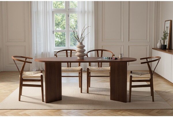 Stół w dekorze orzecha 89,5x180 cm Sablin – Kalune Design