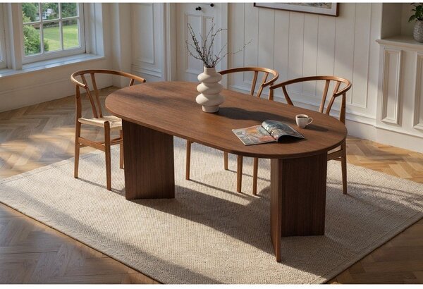Stół w dekorze orzecha 89,5x180 cm Sablin – Kalune Design