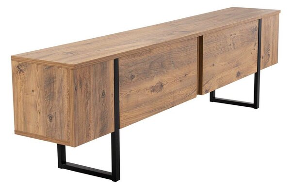 Szafka pod TV w dekorze sosny w naturalnym kolorze 180x50x29,5 cm Serenity – Kalune Design